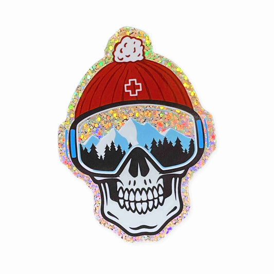 SKULLY GLITTER STICKER